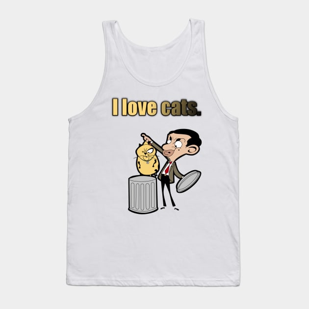 Mr. Bean with scrapper Tank Top by Vectraphix